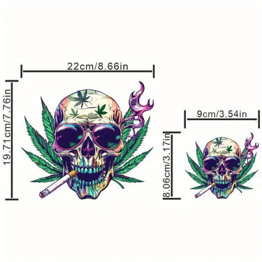 Skull Leaf Iron-on Transfer